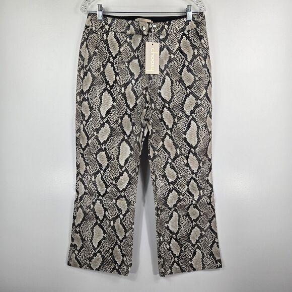 Choosy Women's Size 10 Elizabeth Faux Snakeskin Pants NWT - Picture 1 of 10